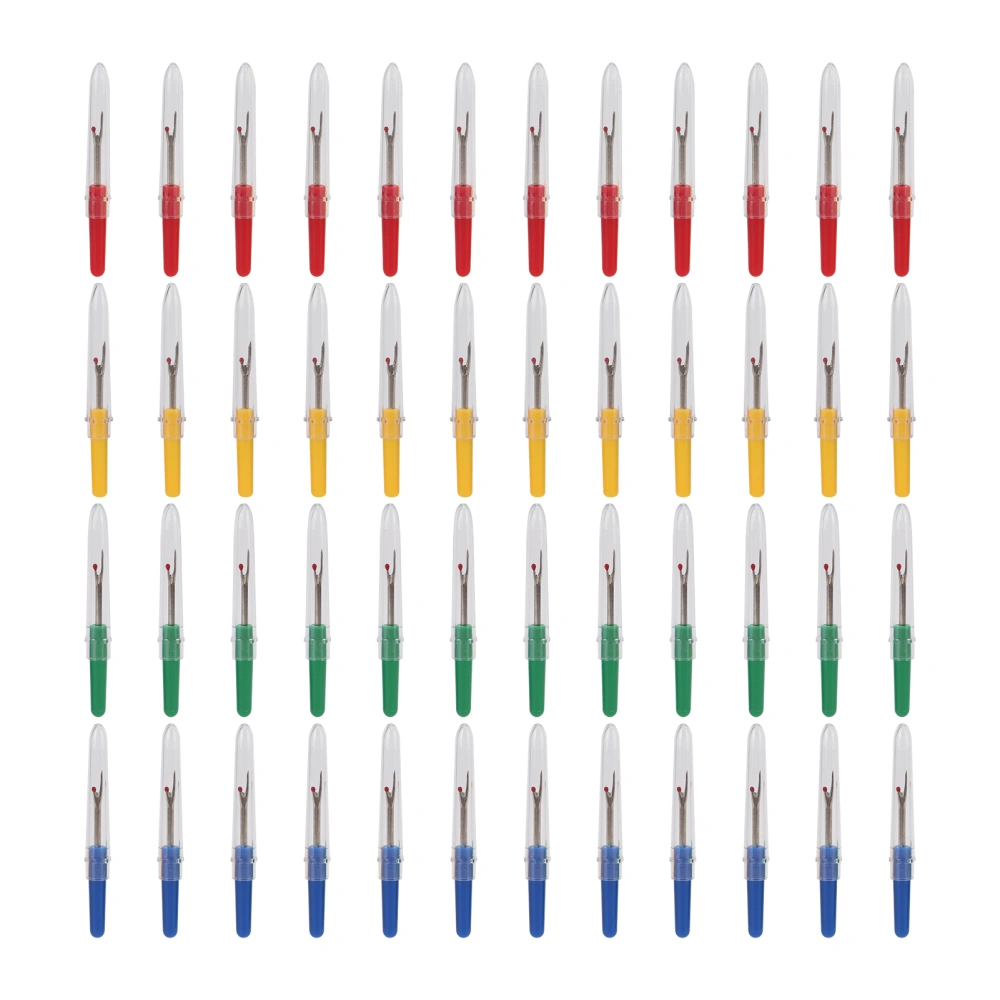 48Pcs Seam Rippers Durable Plastic Handle Thread TakeUp Device for Cross Stitch Sewing