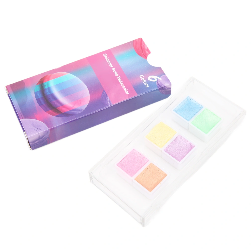 Watercolor Paint Set 6 Color Bright Colors Good Transparency Diffusivity Painting Tools for GraffitiMacarons