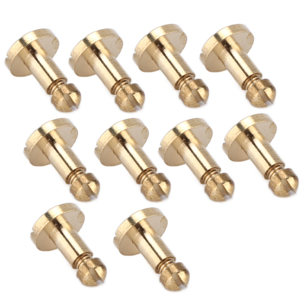 10 Sets Book Binding Screw Easily Binding Disassemble Sturdy DIY Ledger Rivets for Leather Crafts Ledger6.5x7mm