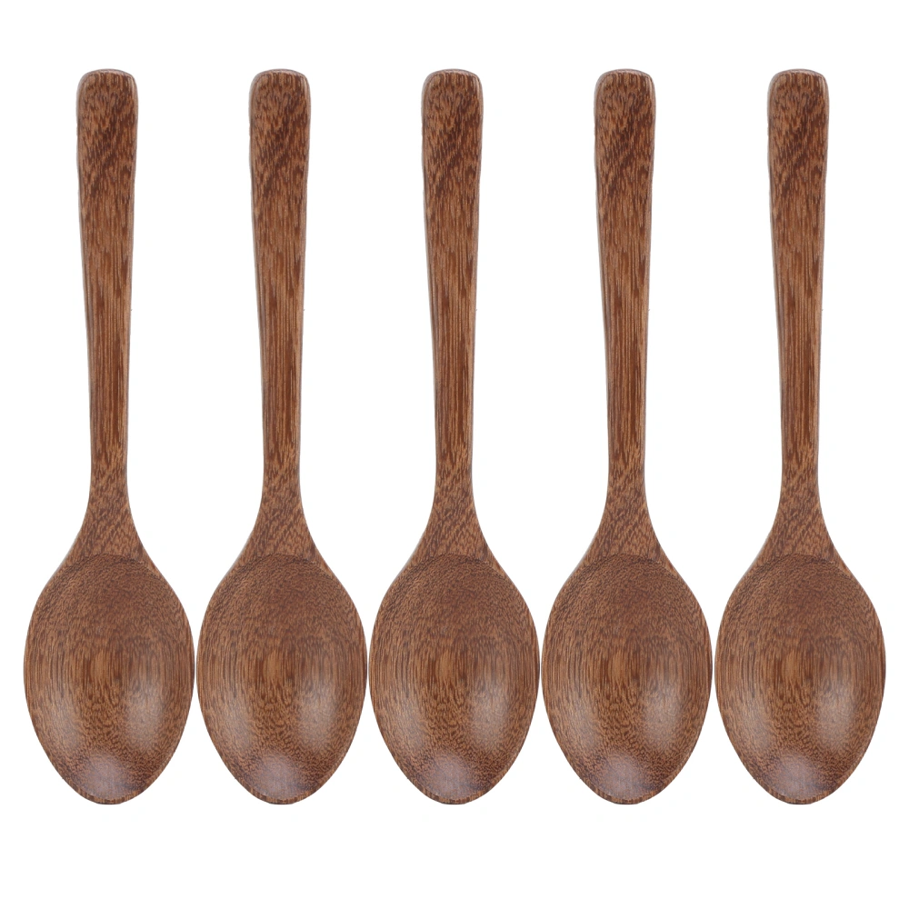 5Pcs Wooden Spoons Burr Free Sturdy Durable Light Heat Resistant Wooden Measuring Spoon Set for Gifts HomeBig Crimp Tail Spoon