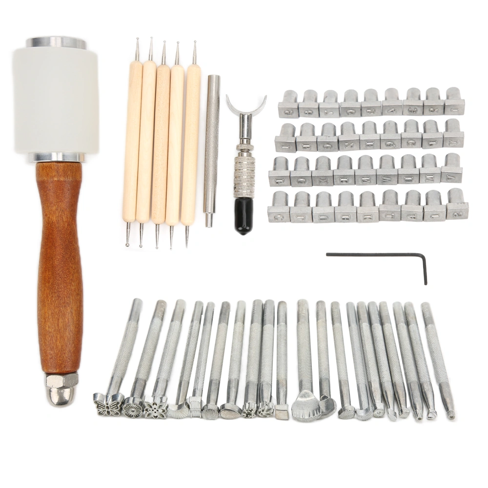 Leather Sculpture Stamping Tools Incisive DIY Durable Sturdy Convenient Leather Working Tools