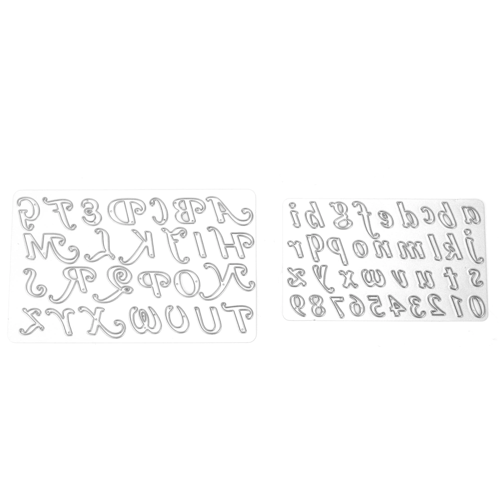 2pcs Die Cuts Carbon Steel Letters Shape Scrapbooking Cutting Mould for Crafts Photo Album