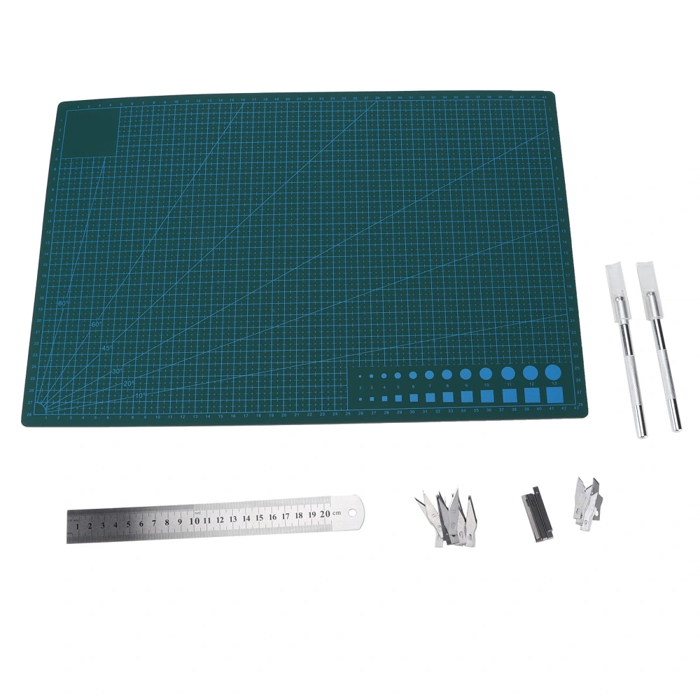 Hobby Knife Kit Cutting Board Blade Engraving Tool Set for Craft Sewing Fabric Quilting