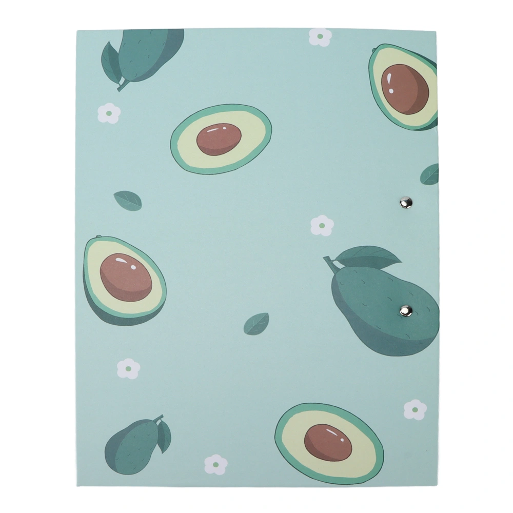 Clipboard Folder A4 360° Folding Thickening Strong Clamping Force Cartoon Storage Tools for Office StudyAvocado