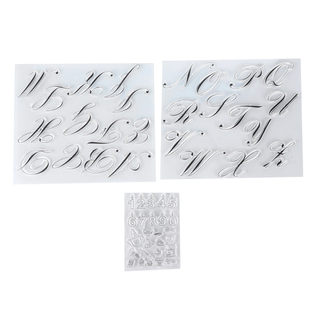 3pcs Clear Stamps Safe TPR Practical Lightweight Card Making Supplies for Crafts DIY Gifts