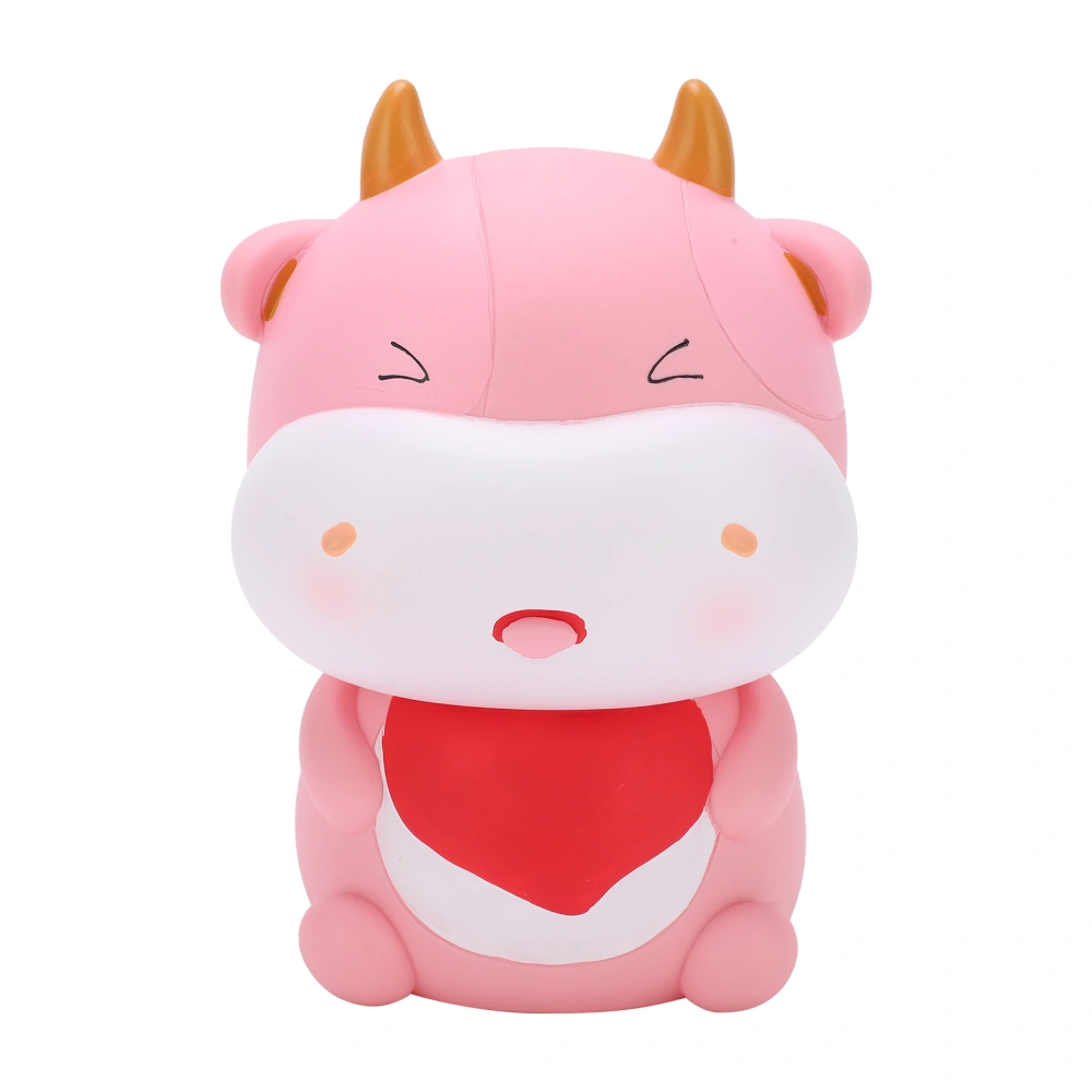 Piggy Bank Cute Cartoon Calf Vinyl WearResistant Detailed Carving Coin Bank for Kids Gifts Toys