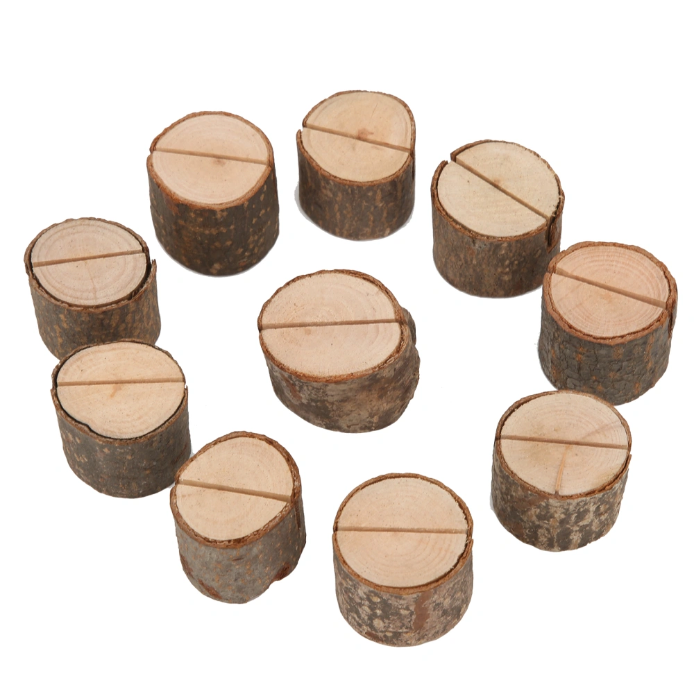 10pcs Place Card Holder Wooden Photo Clip Large Slot Handicraft Decorative Ornament