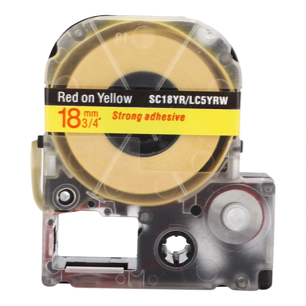 Label Tape PET Replacement Memo Paper for Epson Label Printer for KINGJIM Label MachineRed On Yellow