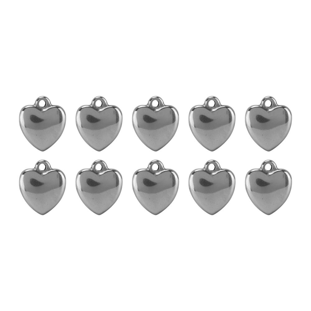 10pcs Heart Pendants DIY Stainless Steel Peach HeartShaped Beads for Earrings Necklaces Bracelets Anklets Crafts