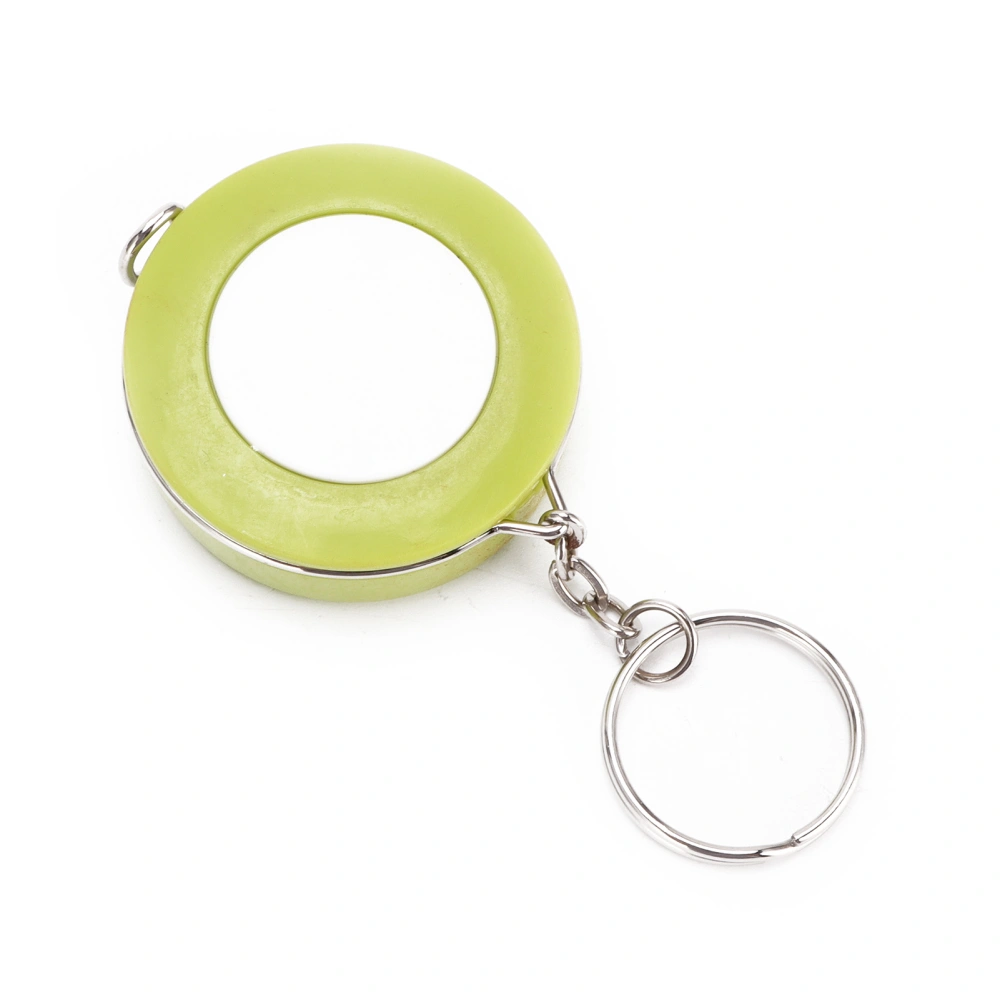 Soft Tape Measure Mini Colored Keychain Shape Retractable Ruler for Fabric Sewing Tailor Cloth KnittingGreen