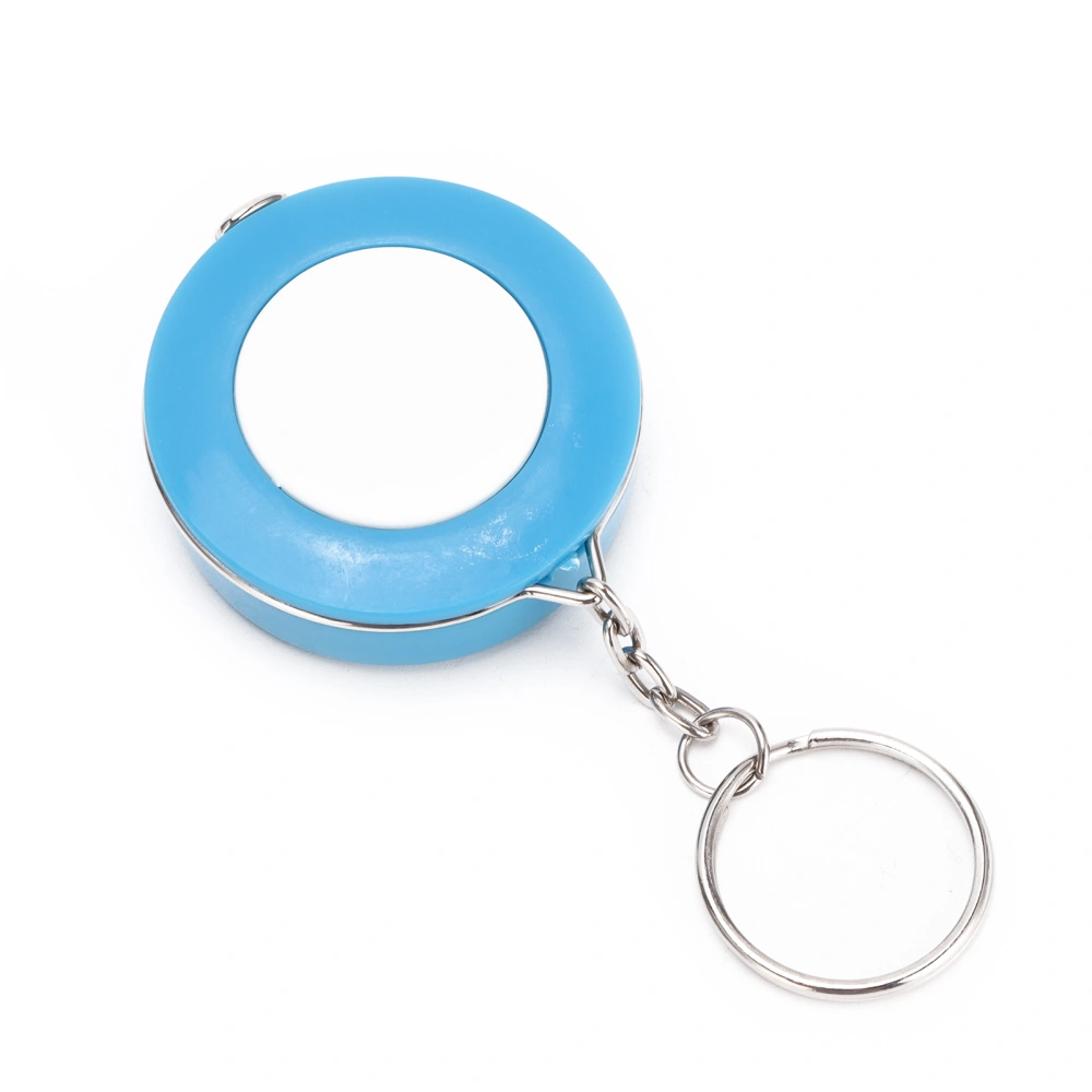 Soft Tape Measure Mini Colored Keychain Shape Retractable Ruler for Fabric Sewing Tailor Cloth KnittingBlue