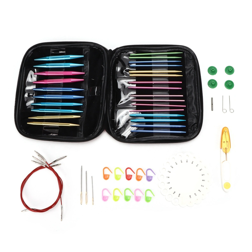 26Pcs Knitting Needle Set Removable Oxidized Aluminum Alloy U‑Shaped Loop Pin for Home Knitting