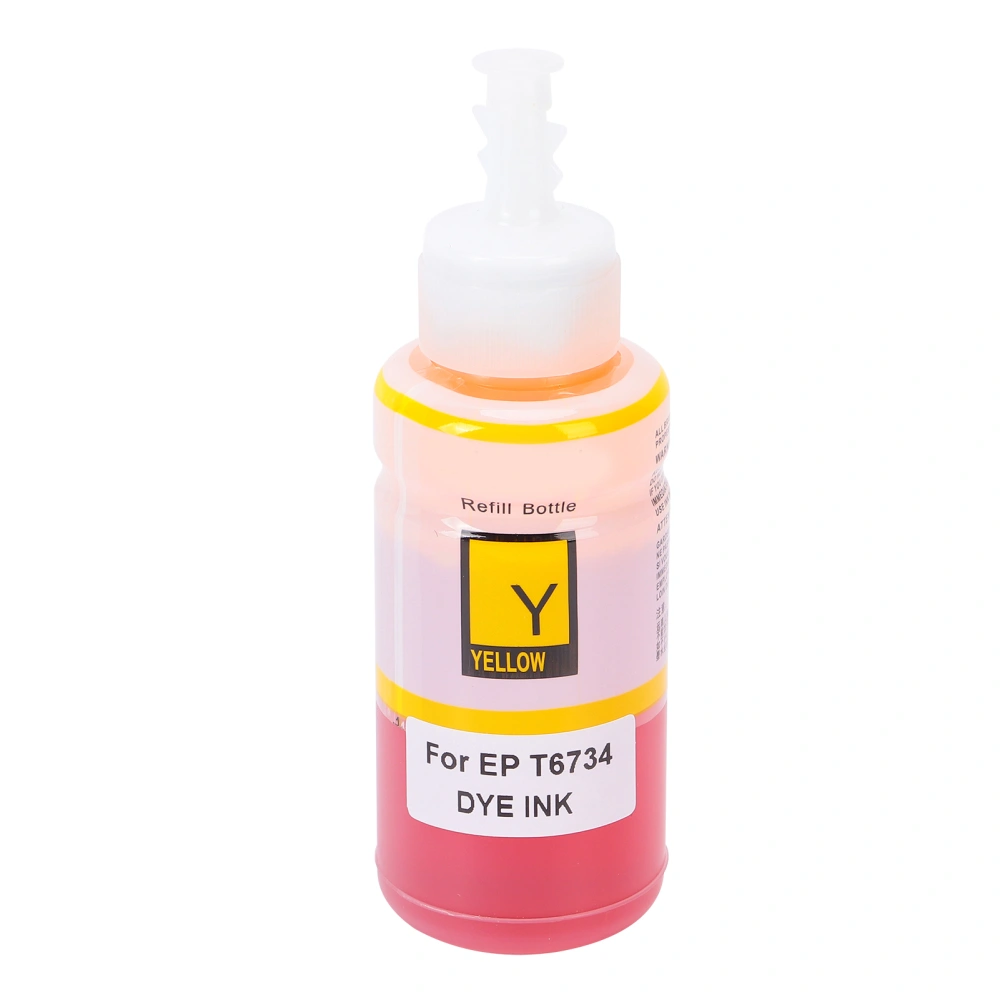 Ink Bright Colors No Plugs Good Sealing Convenient Storage Compatible Replacement Dye Ink for Color Inkjet PrinterYellow