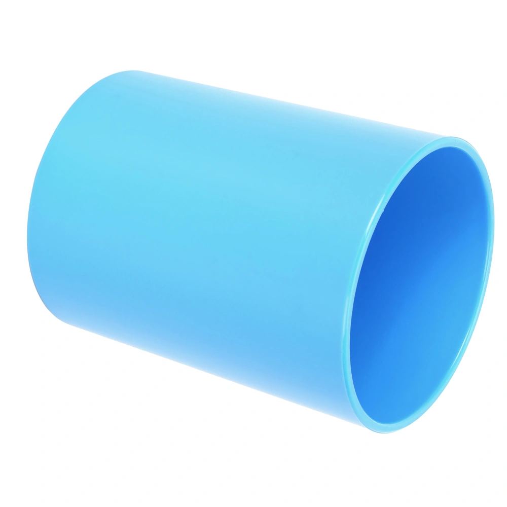 Pen Holder Round Shape Sponge Bottom Cushion Plastic Pencil Socket for Office SuppliesBlue