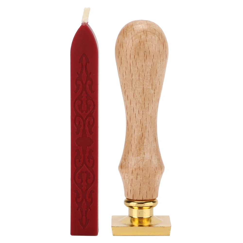 Wax Seal Exquisite Pattern Removable Head Widely Application Wax Stamp Kit for Sealing DecorationBurgundy Leaves