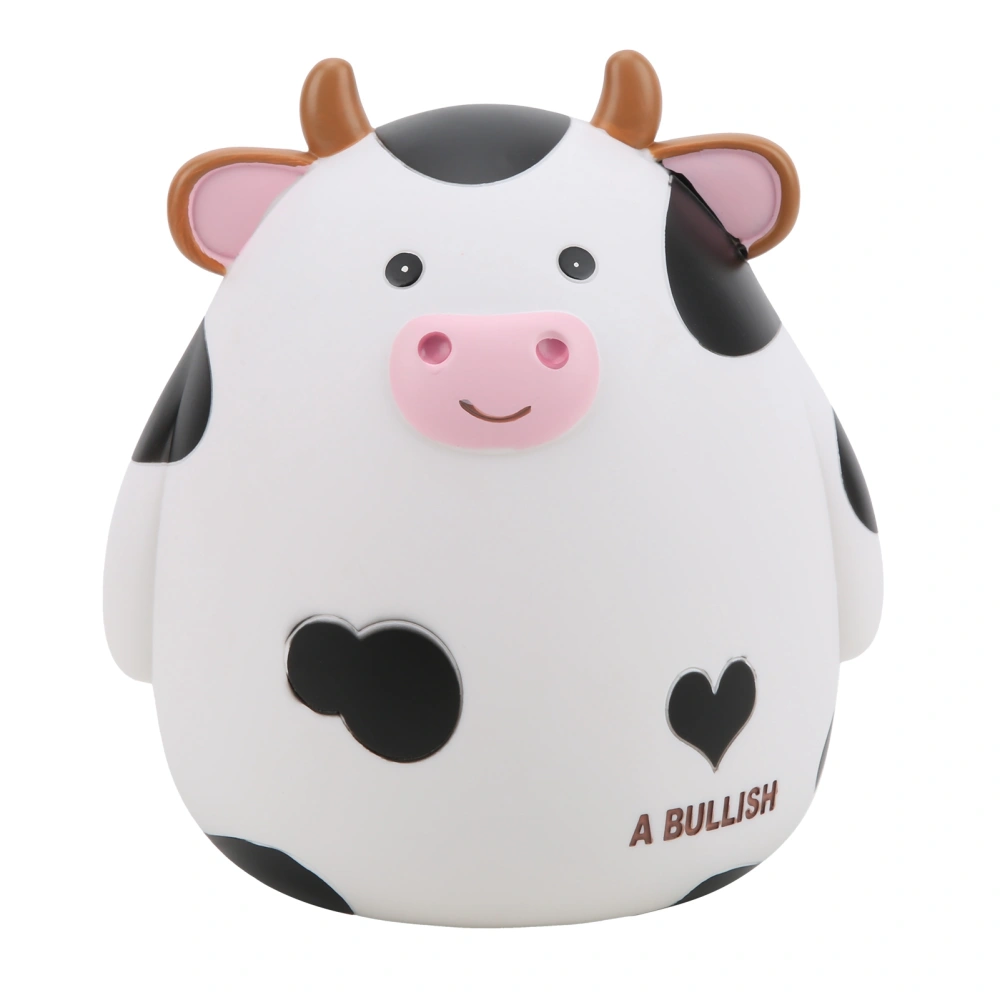 Piggy Bank Cute Cow Enter Only Vinyl Coin Bank Perfect Unique Cartoon Gift Decoration for Kids