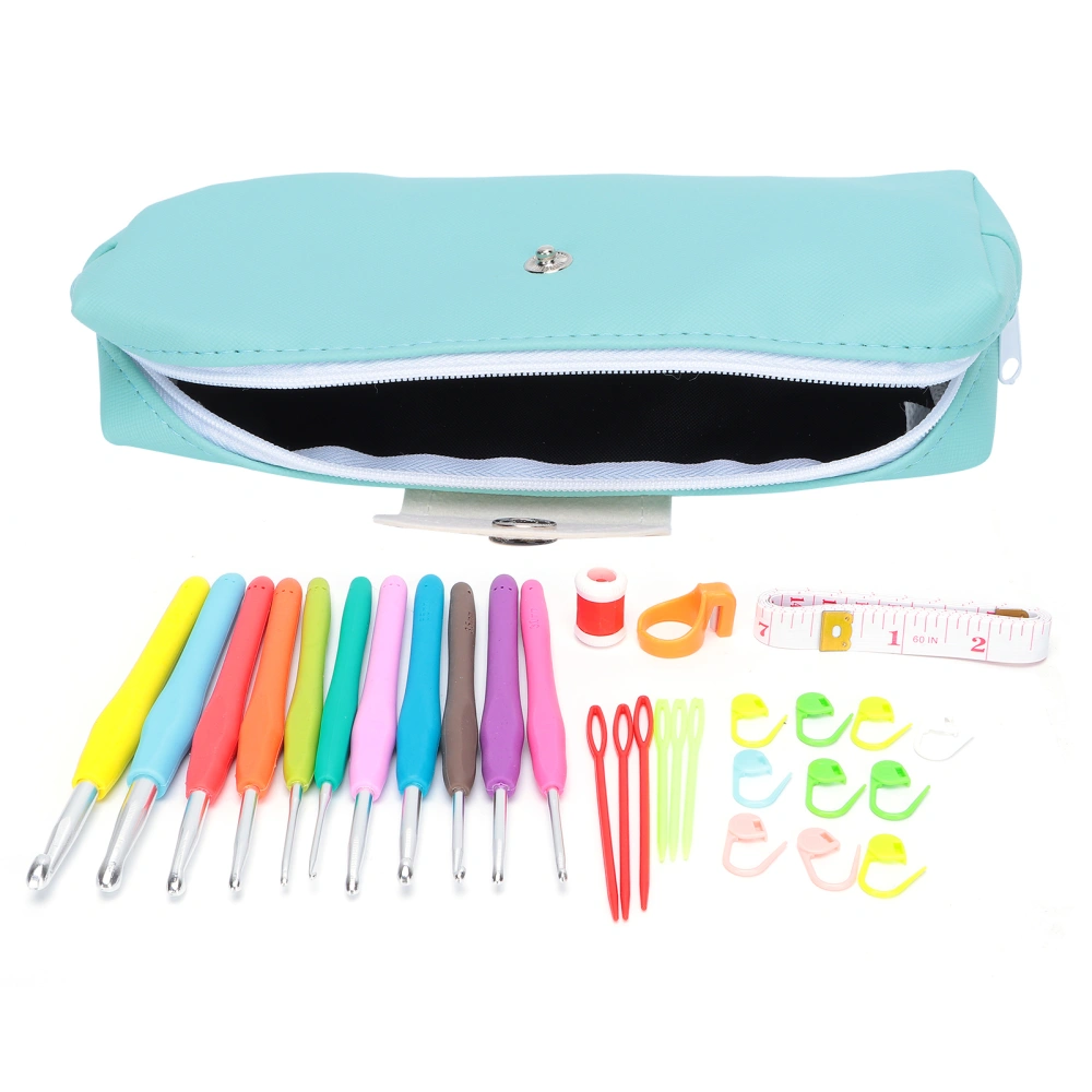 Crochet Hook Ergonomic Soft Rubber Comfort Grip Knitting Needles Kit TPR Aluminum Crochet