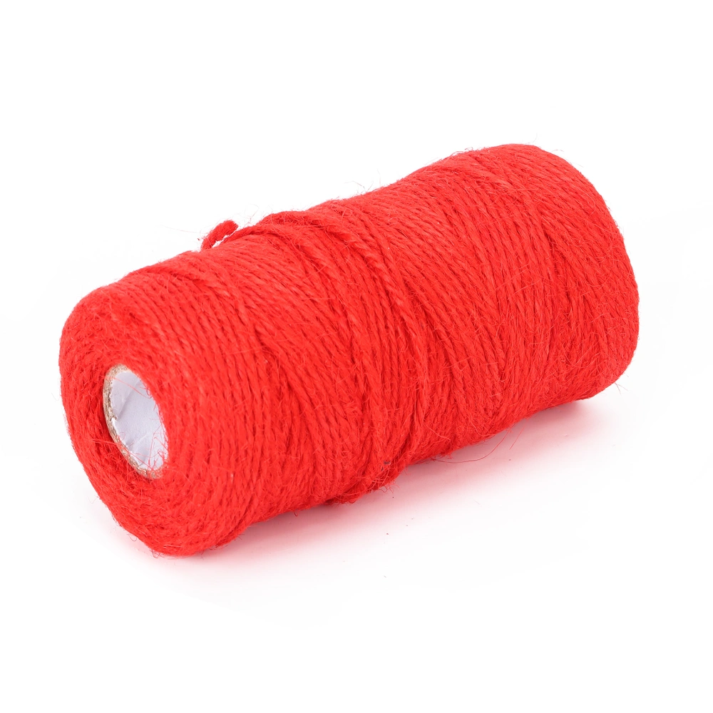 Twine Rope Natural Jute Hemp for DIY Crafts Gardening Home Decoration Gift PackagingRed