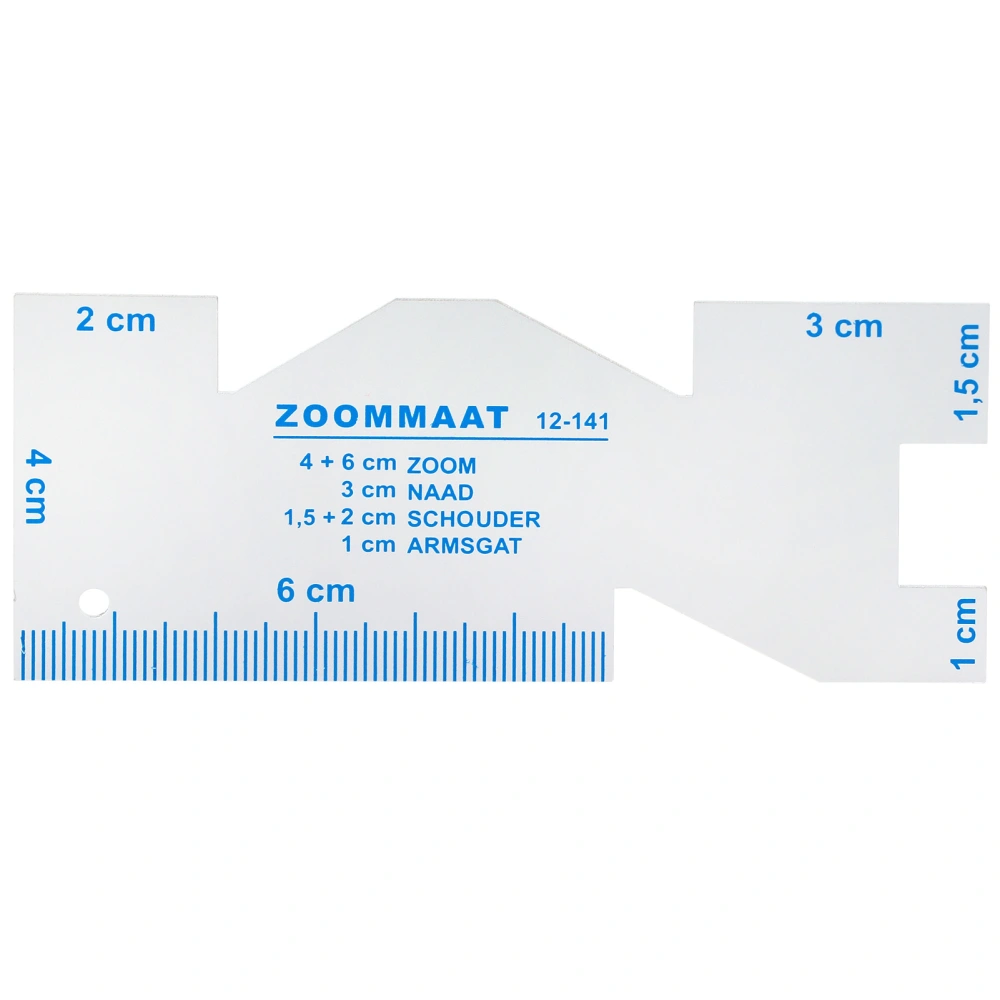 Sewing Ruler Aluminium Portable Practical Seam Measuring Gauge for Drawing Cutting Pattern Making