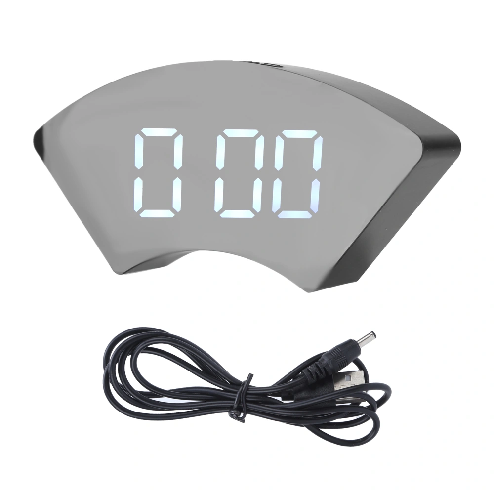 Clock Simple Electronic LED USB Mute Digital Alarm Clock for Office Bedroom Living RoomWhite