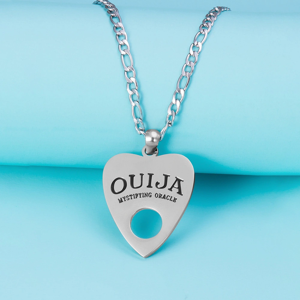 Letter Heart-shaped Wood Stainless Steel Multi-color Letters Necklace