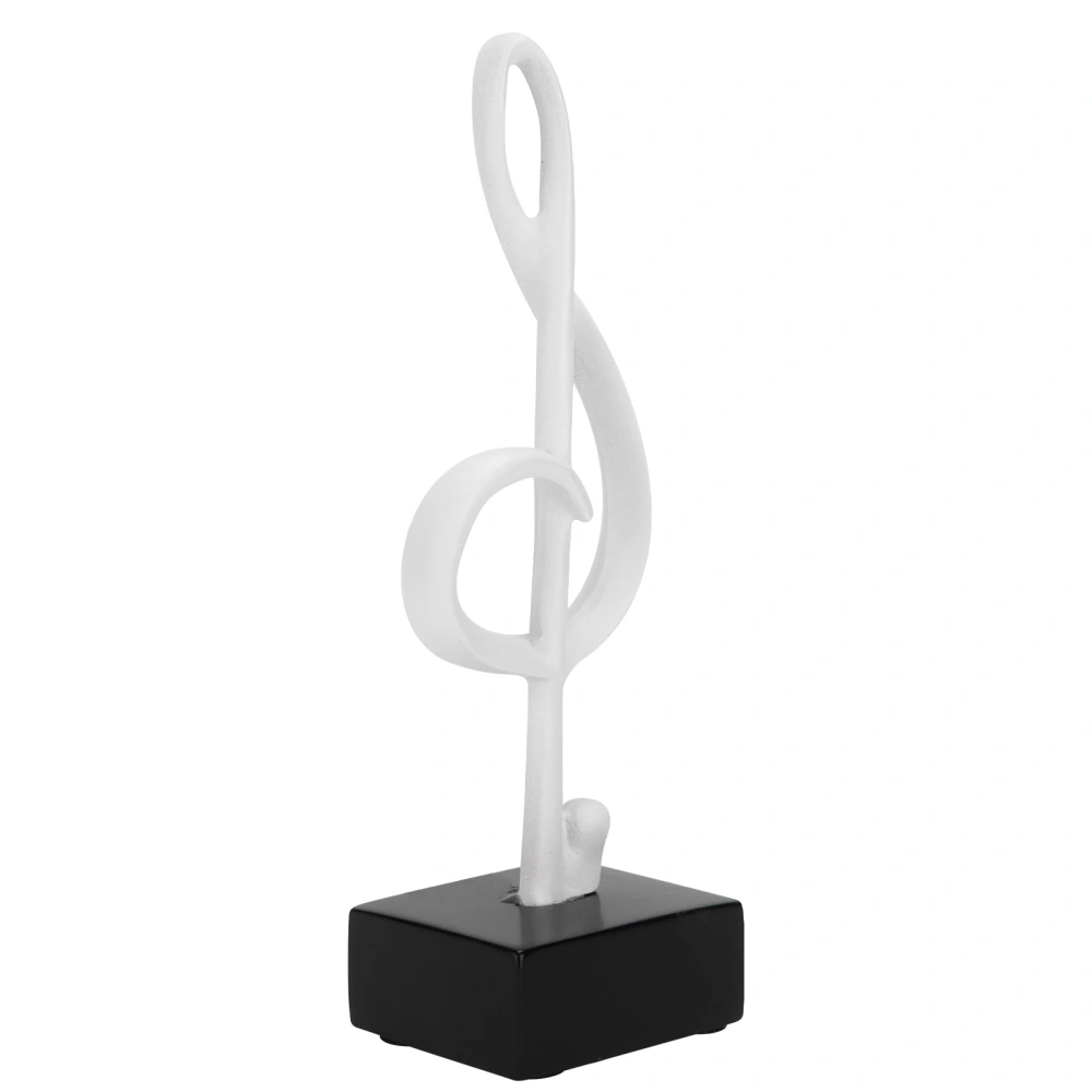 Musical Note Decor Miniature White Resin Music Music Ornament for Home Office Decoration