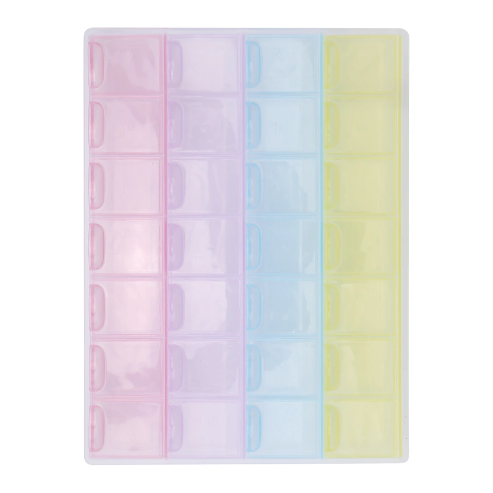 Rhinestone Storage Box 28 Grids Durable Bead Organizer for Sewing Crafting Nail Rhinestones Jewelry