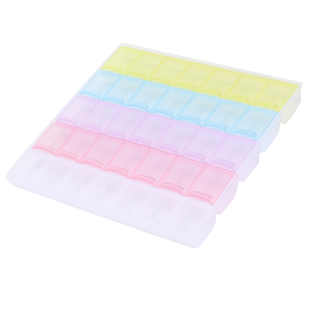 Storage Box Multicolor Easy Use 35 Grid Stockpile Tool for Pills Beads Ear Studs Rings