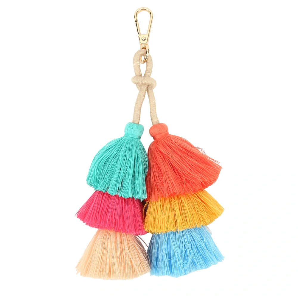 Tassel Pendant DIY Portable Fashionable Cotton Thread Pendant Material for Keychain Craft Clothes Bags Decoration GiftColorful