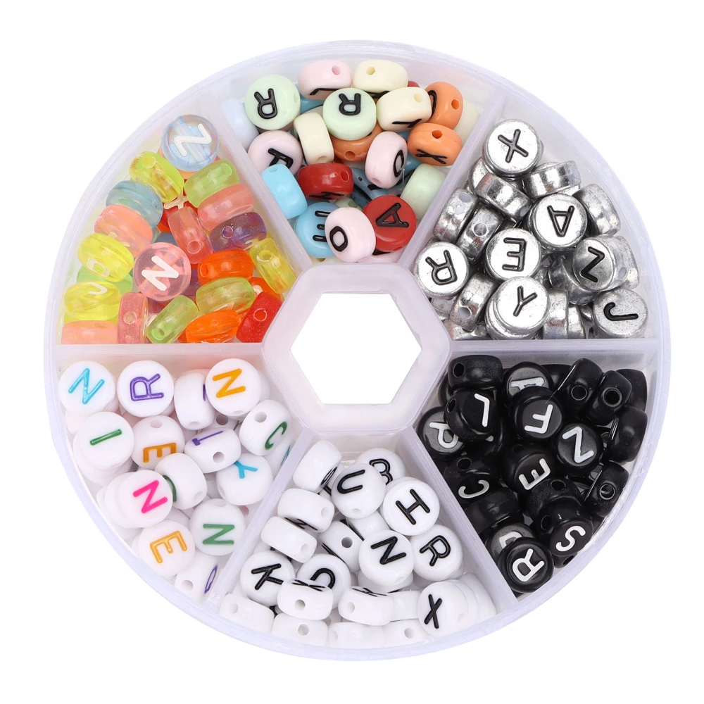 240Pcs Letter Beads Acrylic Alphabet Number DIY Bracelet Necklace Jewelry Accessory Materials