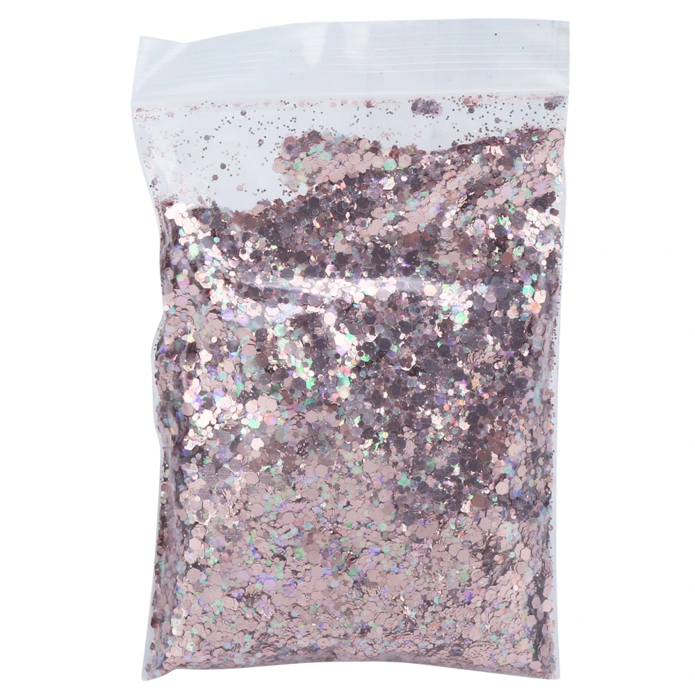 50g Nail Glitter Colorful Fantasy Rose Gold Healthy Ingredients Resin Sequins for Hand‑Made