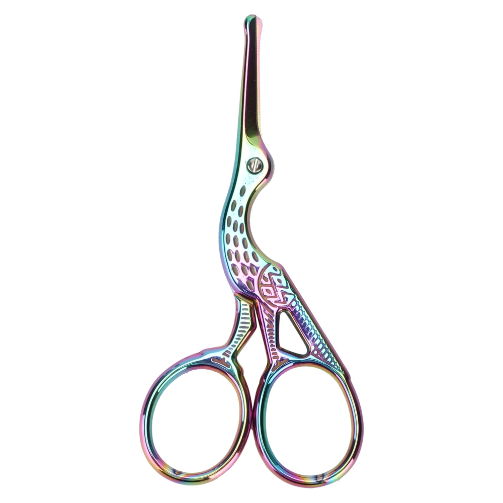 Crane Design Scissors Stainless Steel Retro Sewing Embroidery DIY Crafts Shears ToolColor