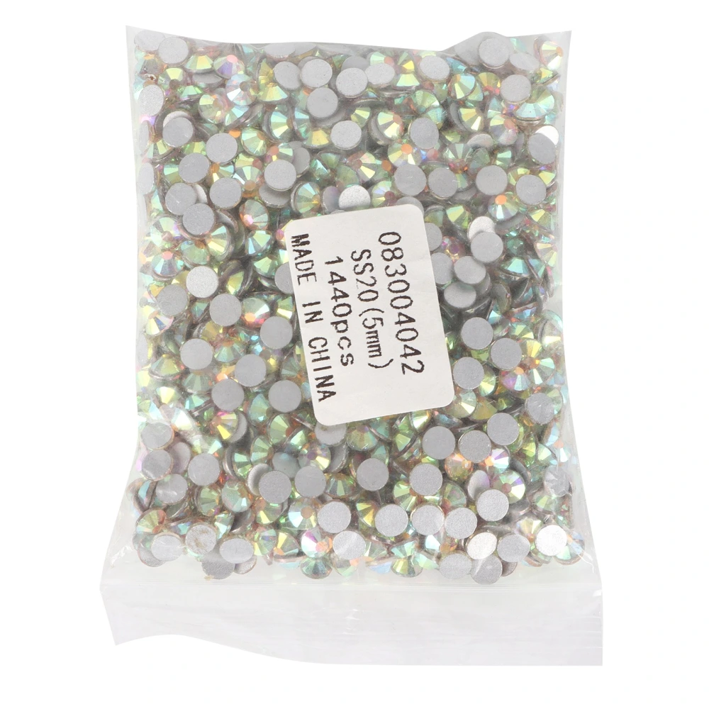 1440Pcs Rhinestones Shining Hotfix Flatback Wide Application DIY Nail Rhinestones for CraftsAB Color