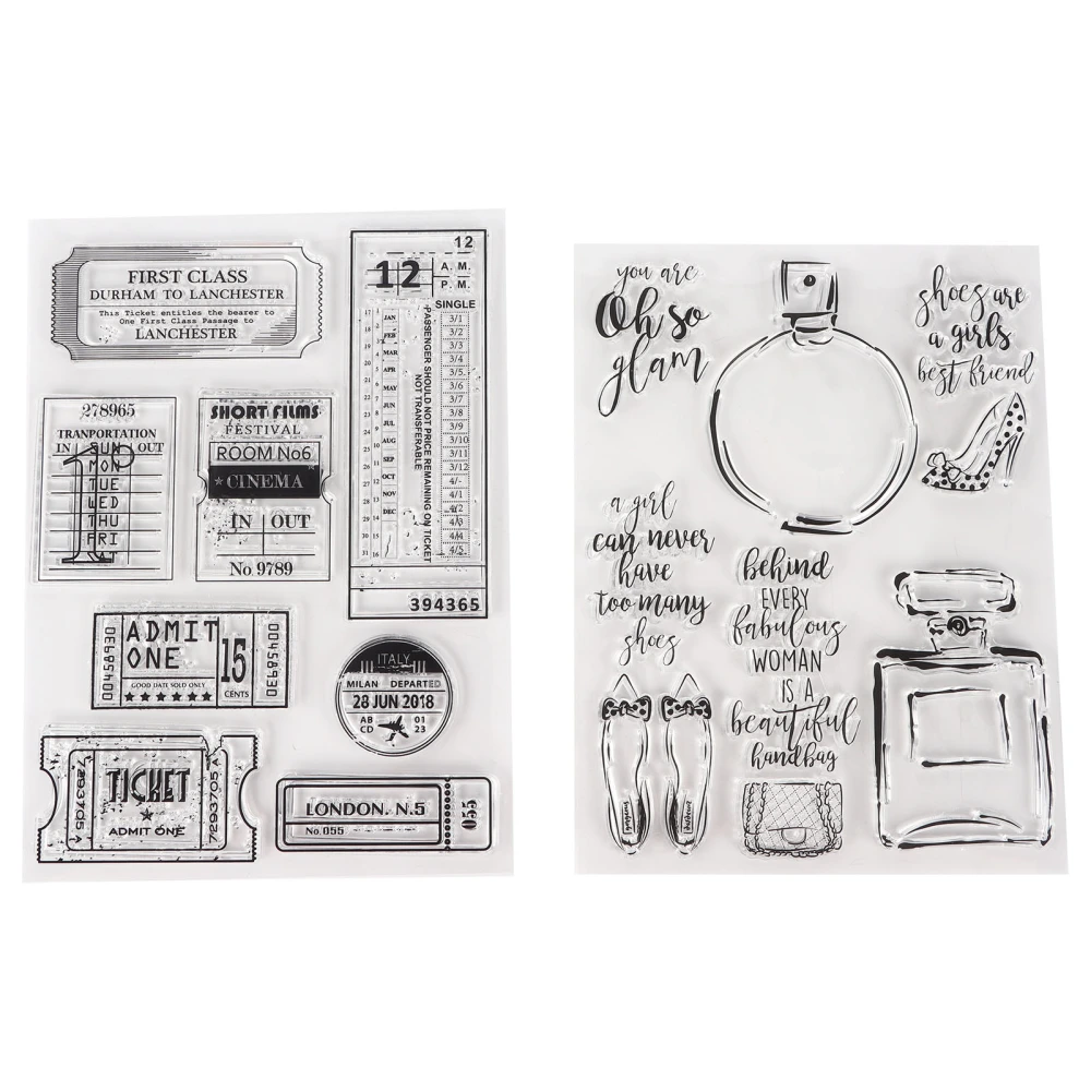 Clear Stamps Recycling Use Clear Imprint Transparent Stamps for Card Making Decoration DIY Scrapbooking