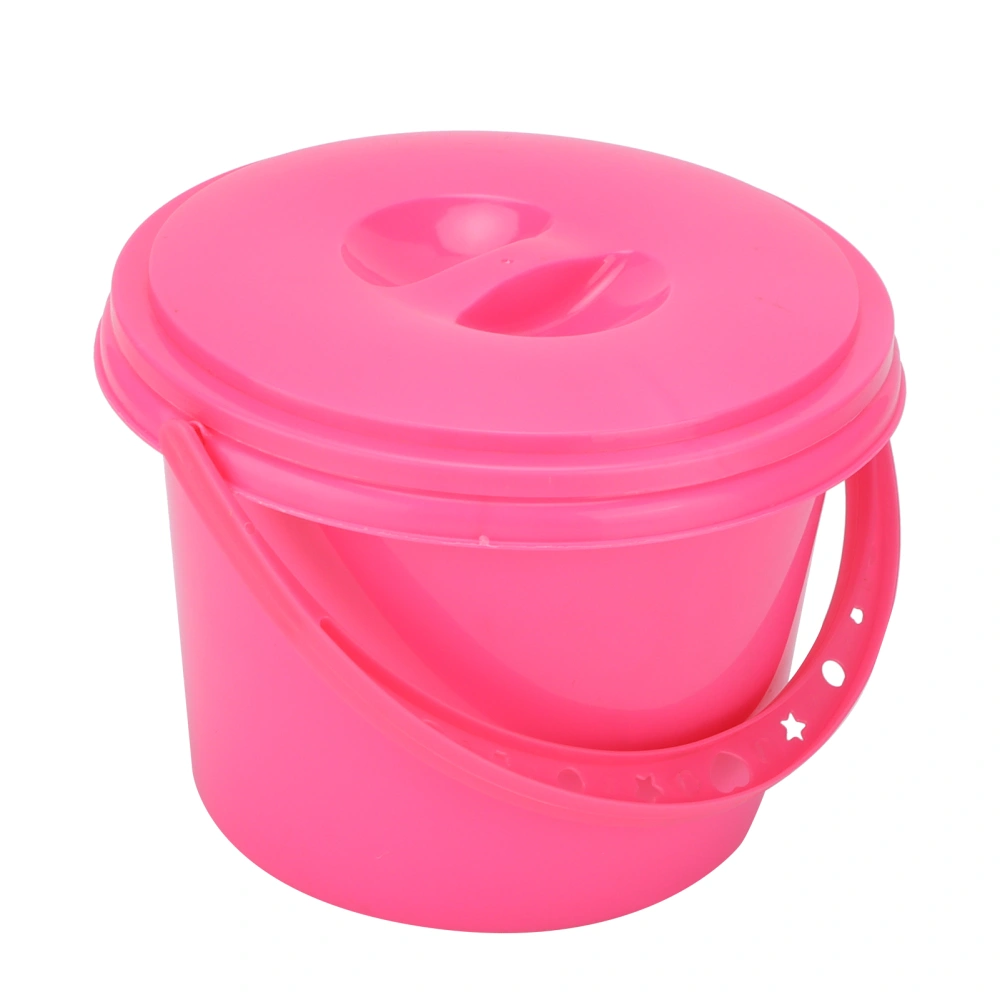 MultiFunction Paint Brush Tub Plastic 2 Compartments Bucket with Palettes for Color Mix(YJ004 Pink )