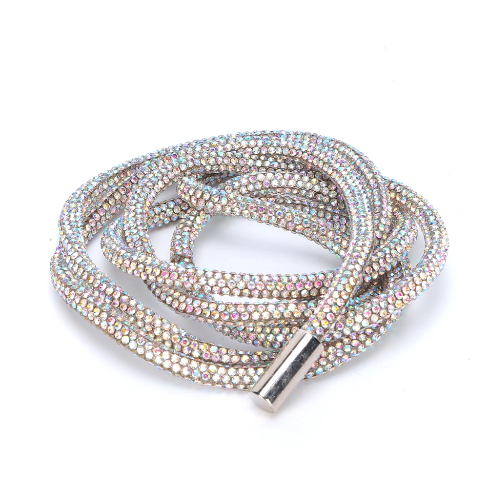 Rhinestone Rope Shiny Crystal Decoration Accessory for Clothing DIY Sewing Shoelaces 6mmAB Color