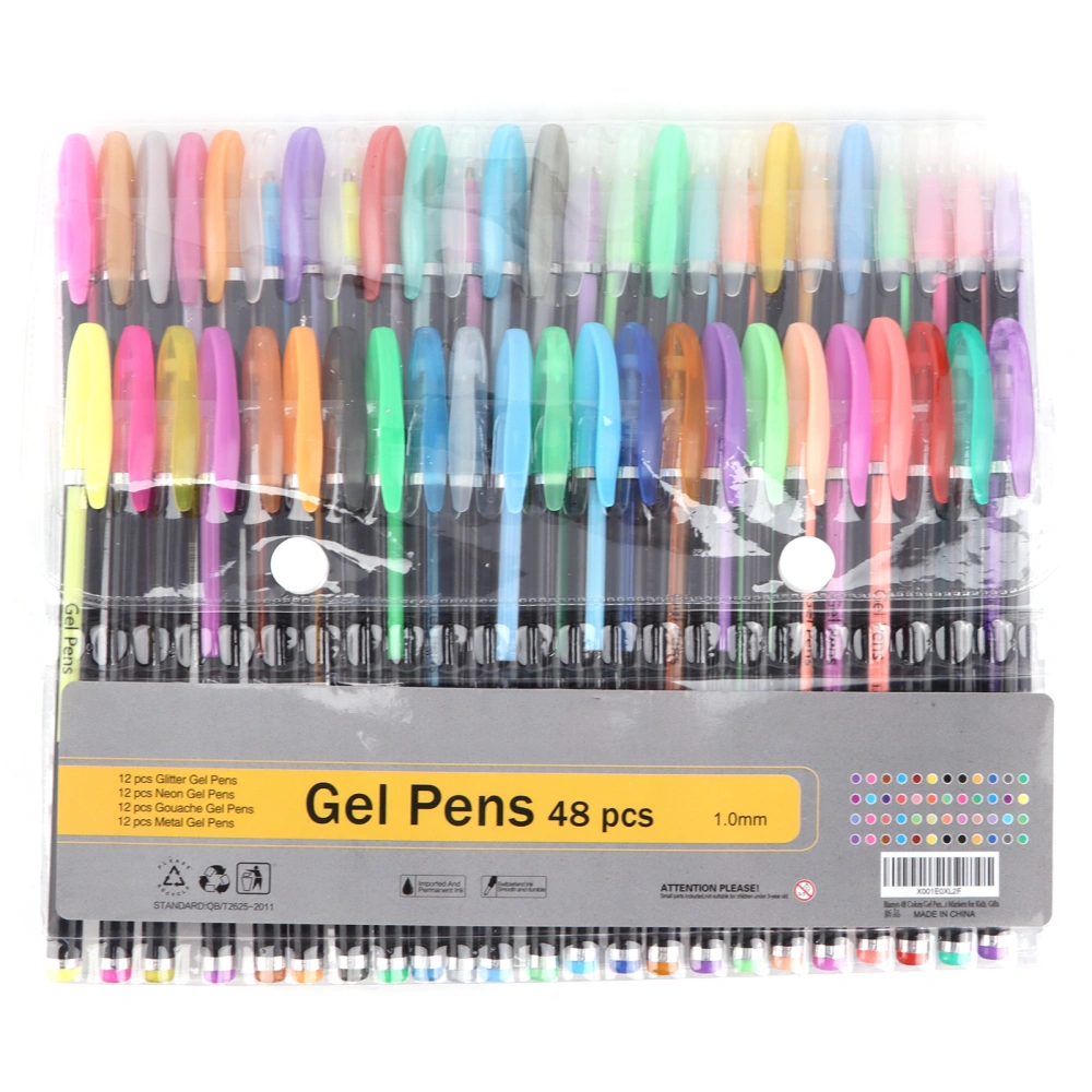 48Pcs Coloring Pen Pastel Fluorescent Metal Painting Highlighter for School Drawing Sketching Design Signing Writing