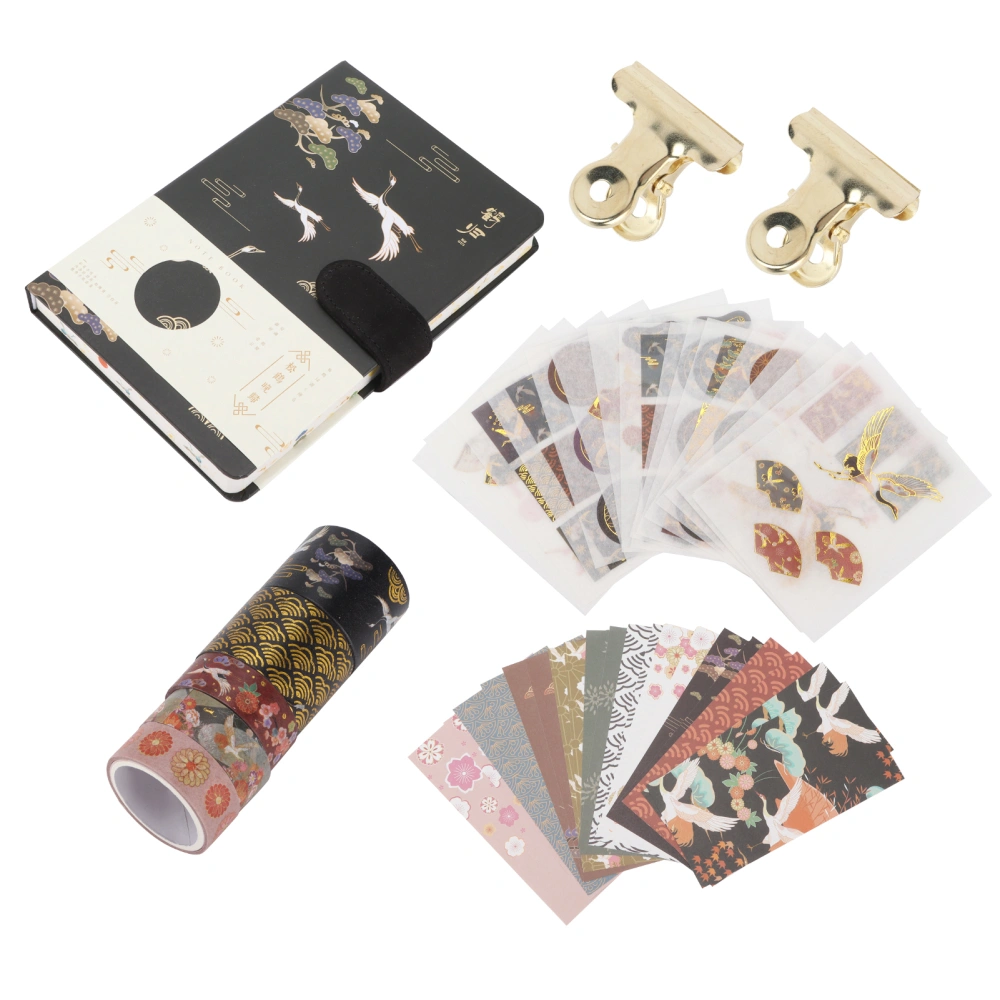 Hand Account Gift Box Set Antiquity Series Songhe Late Return Hot Stamping Tape Notepad Hardcover SuitCrane Gui