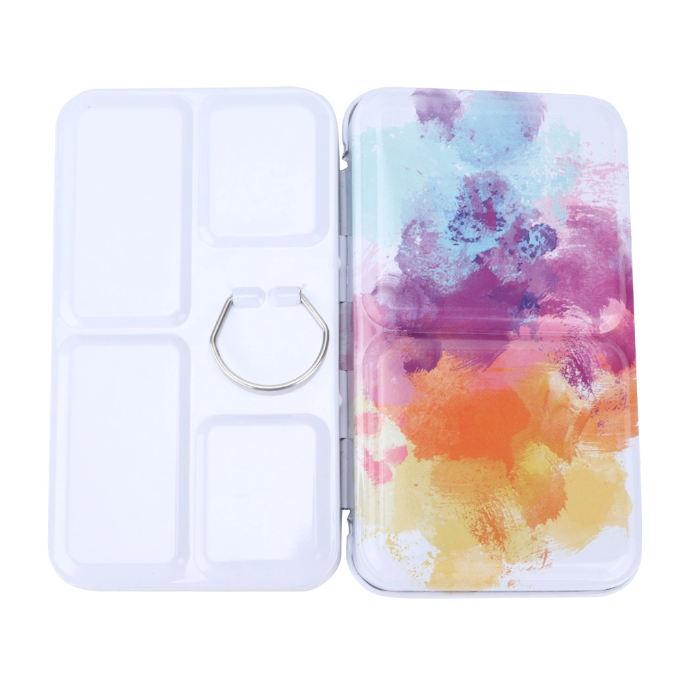 Paint Box Iron Multicolored ThreeFolding Portable Watercolor Packaging Pigment Case