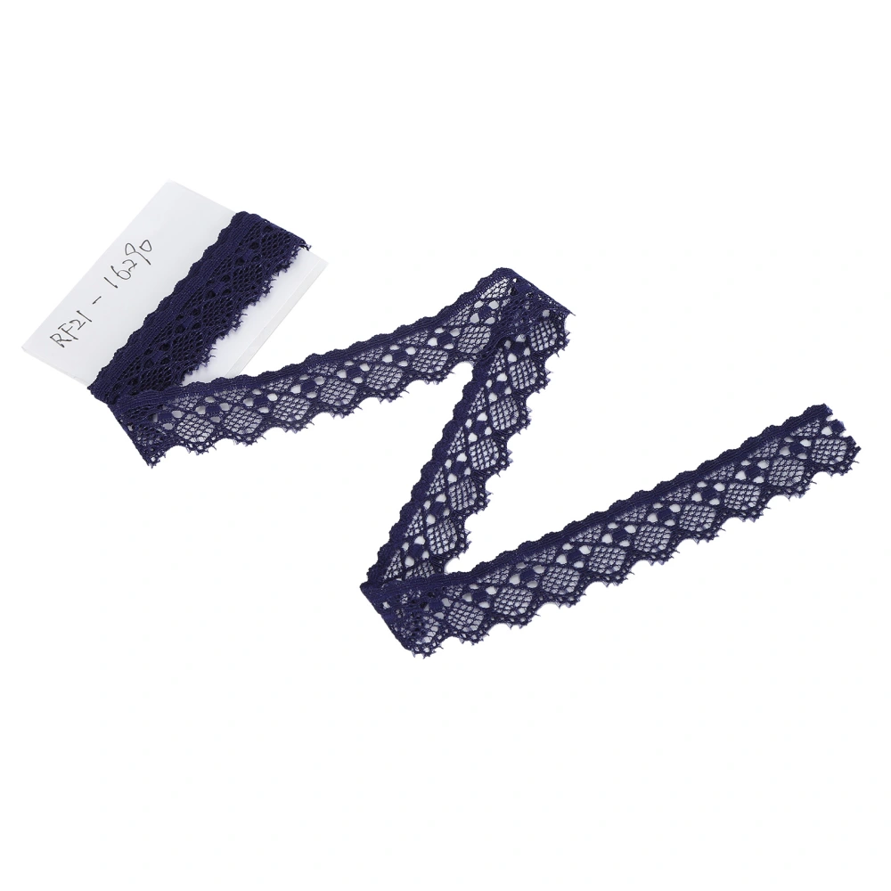 Lace Ribbon Clothing Accessories Decorating Crafts DIY Materials 10 Yard 2cm Width Dark Blue