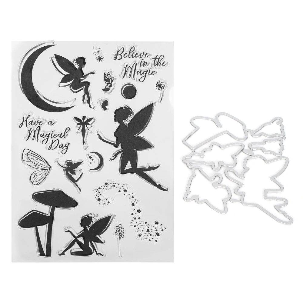 Transparent Stamp TPR Hand Account Fairy Pattern Card Making Decoration with Knife Mold