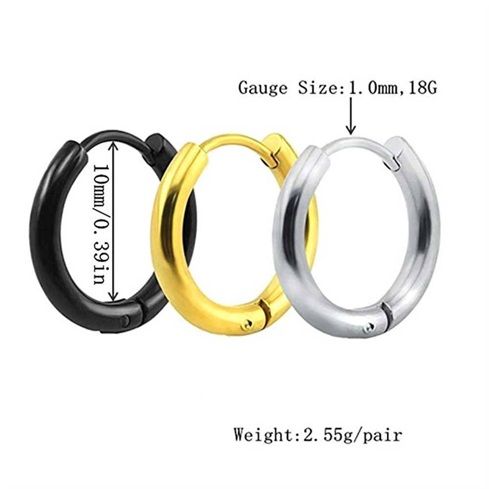 Fashion Glossy Round Tube Small Earrings Ornament