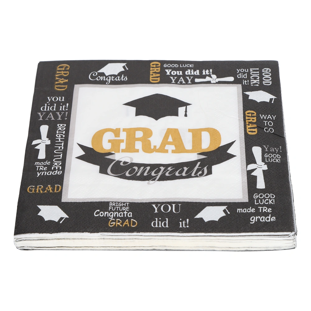 Graduation Decoration Lunch Napkins Tabletop Disposable Paper Napkins Party Supplies