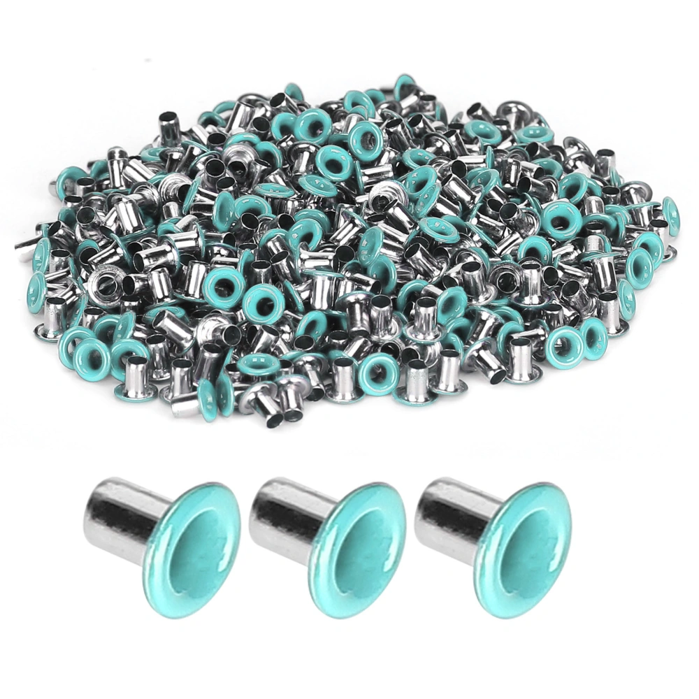 500Pcs Brass Eyelets 2mm Inner Hole Colorful Grommets Kit for Clothing Shoes Bag DIY CraftsGreen