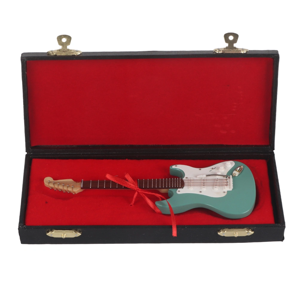 Mini Guitar Replica Miniature Guitar Musical Instrument Model Home Office DecorationL