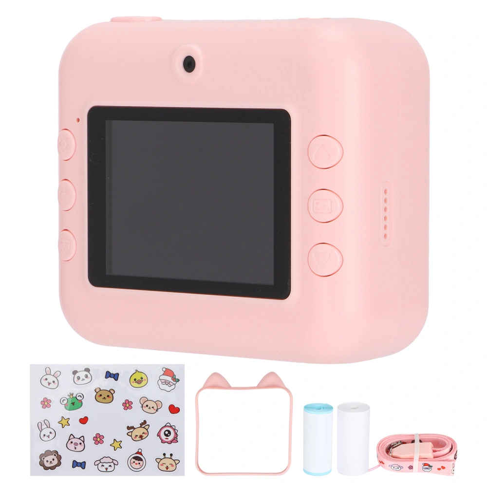 Print Camera Children's Instant Mini Digital Portable Thermal Ink Toy Birthday Gift 2.4in