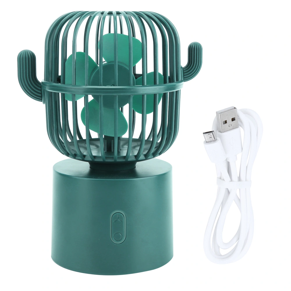 USB Charging Desktop Mini Fan Home Office Travel Portable 3 Speed Adjustable FanGreen