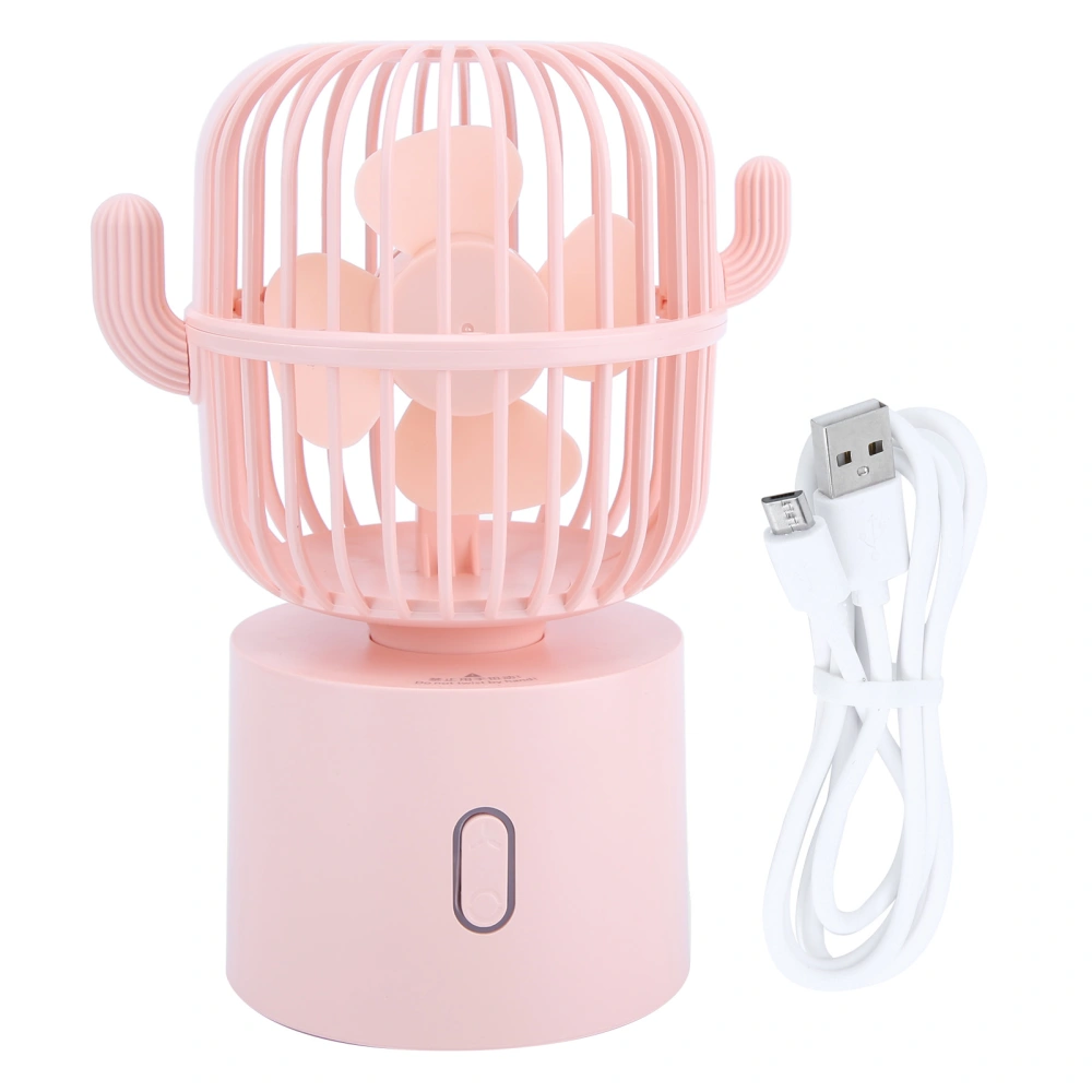 USB Charging Desktop Mini Fan Home Office Travel Portable 3 Speed Adjustable FanPink