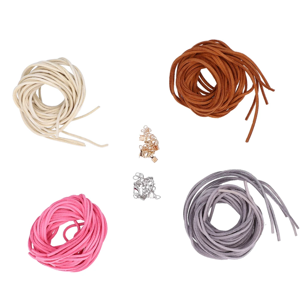 5mm Bracelet Rope Colored Velvet DIY Braided Necklace Supplies Lobster Clasp Tail Chain