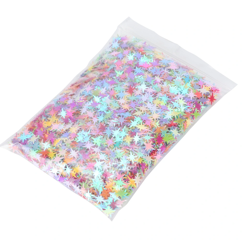 1 Pack Star Sequins 8‑Pointed Glitter Decorative Crumbs PVC Material DIY Adornment FittingColorful